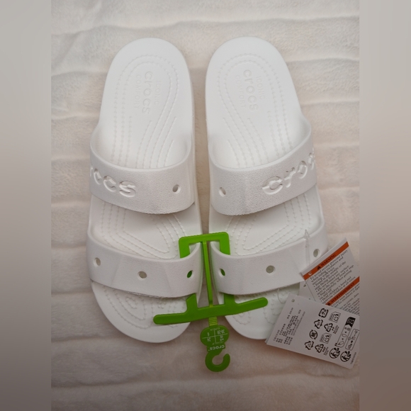 Crocs Women’s Classic Slide Sandals White Size 8 NWT - Picture 2 of 9